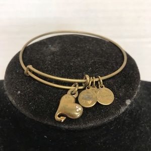 Alex & Ani Heart Charm Bangle Bracelet